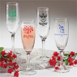 Christmas Champagne Glasses - Personalized Christmas Champagne Glasses - Personalized