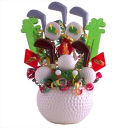 Golf Themed Centerpieces - Ball with Lollipops Golf Themed Centerpieces - Ball with Lollipops